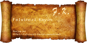 Felvinczi Kevin névjegykártya